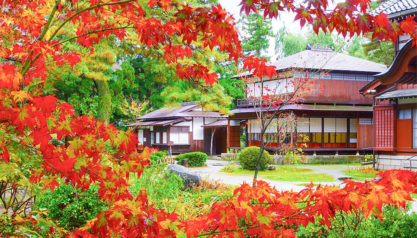 秋の松桜閣の紅葉