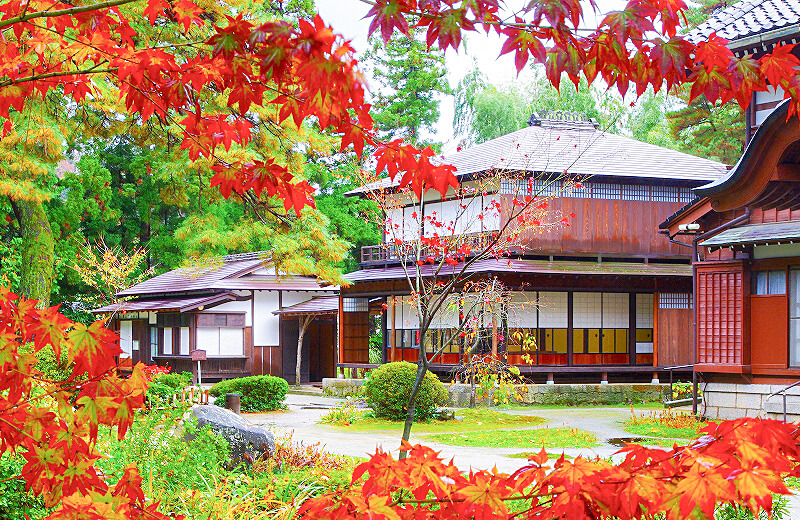 秋の松桜閣の紅葉