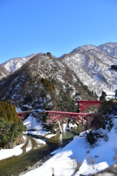 宇奈月温泉　冬景色