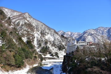 宇奈月温泉　冬景色