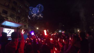 宇奈月温泉雪のカーニバル音楽花火